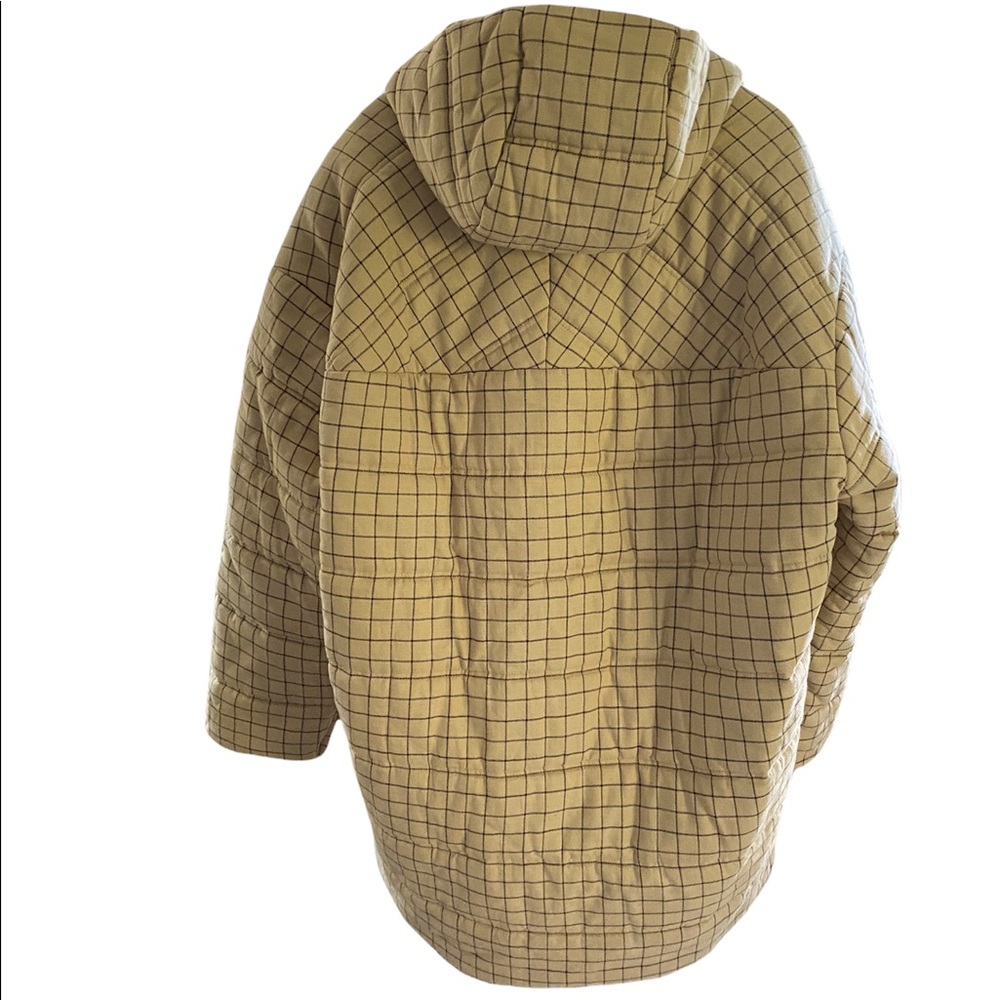 A.W.A.K.E Mode Oversized Checked Hooded Puffer Jacket Coat - Picture 10 of 11